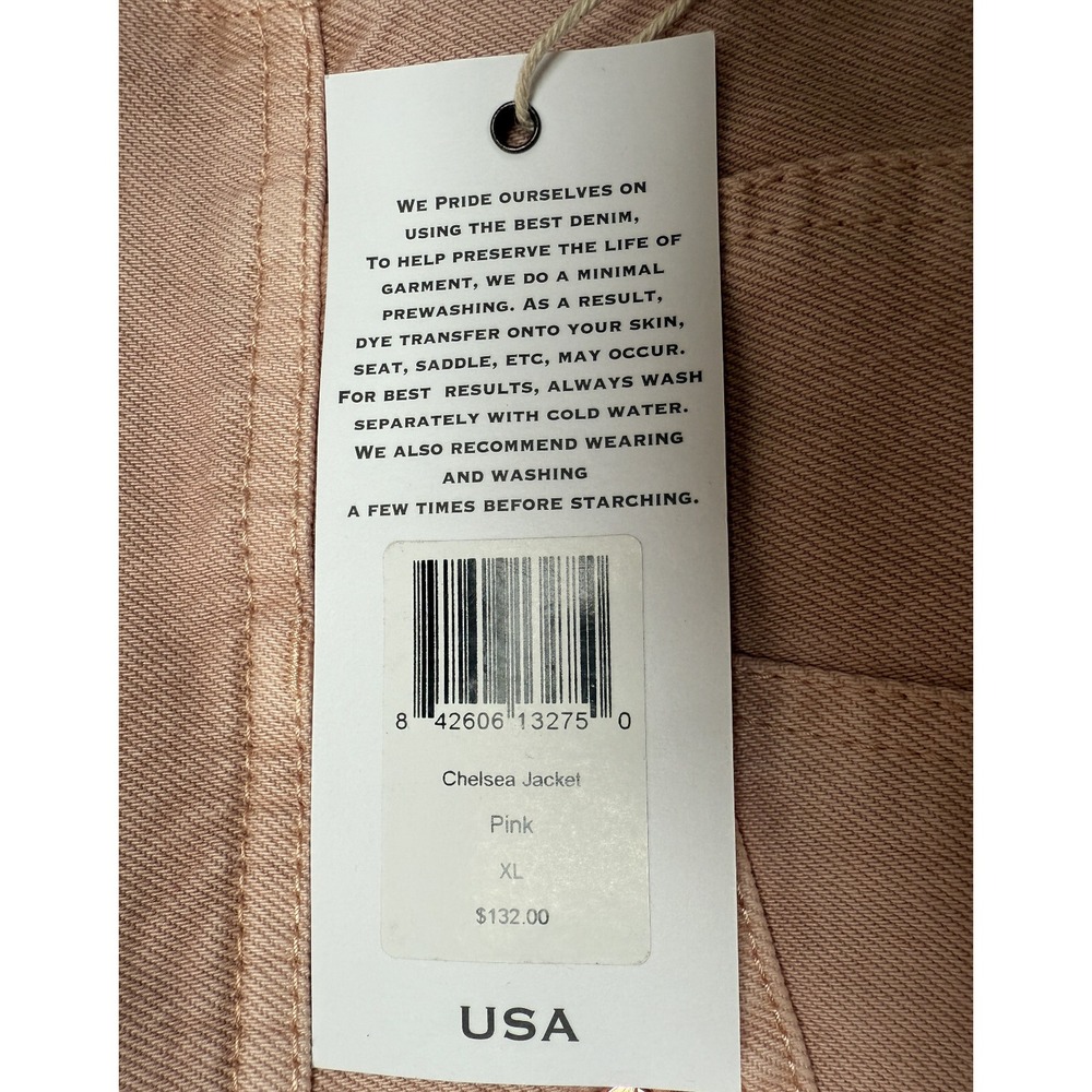 KIMES RANCH - Women's CHELSEA Pink Boxy Denim Jean Jacket‎ - X-Large - XL - NWT - Picture 6 of 10